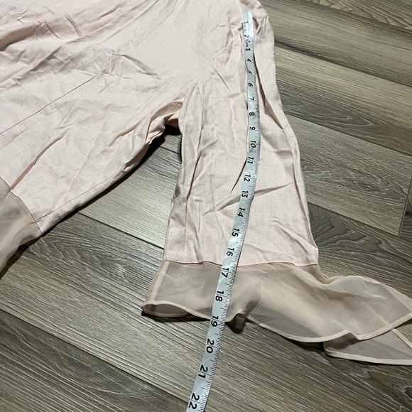 Vtg Samantha Rose Floral Linen Jacket Chiffon Ruffle Plus Size 18 Cottage Core - Picture 3 of 6